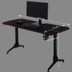 Wohnen 159x70x73 Designer Schreibtisch höhenverstellbar - Weyna