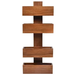 Wohnen Esszimmerregale|Regale*30x72x9 Designer Wandregal mit zwei Ablagen für Magazine - Toskana