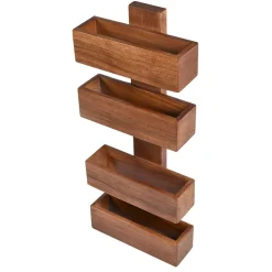 Wohnen Esszimmerregale|Regale*30x72x9 Designer Wandregal mit zwei Ablagen für Magazine - Toskana