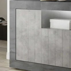 Wohnen 138x86x43 Design-Kommode in Grau zweifarbig - Casmas