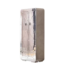 Wohnen 80x180x45 Dielen Schrank mit Alu - Pilot