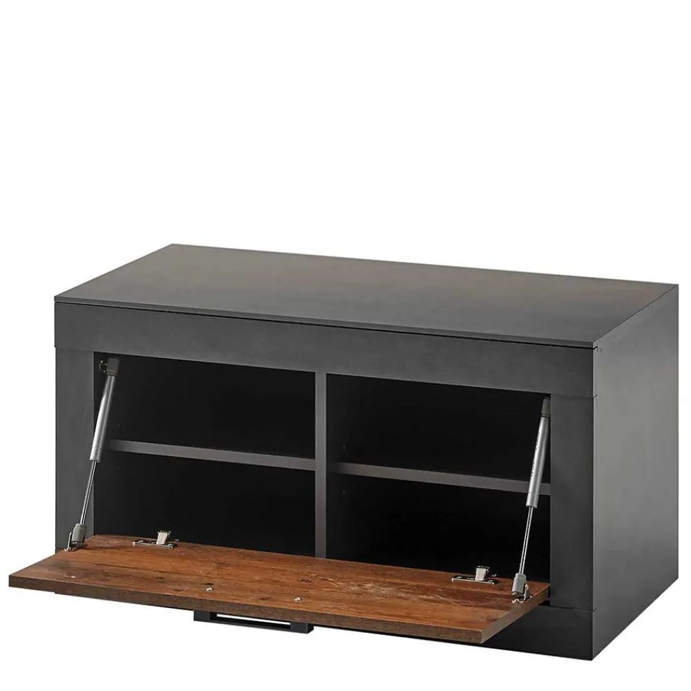 Wohnen 80x44x42 Dielenbank mit Klappe & Sockelgestell - Timuras