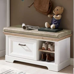 Wohnen 93x49x41 Dielenbank mit Stauraum - Nurelcas