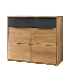 Wohnen Flurkommoden*103x89x43 Dielenkommode in Eiche Bianco & Grau - Vervesdo