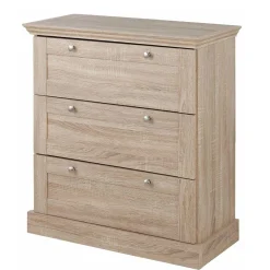 Wohnen 75x80x35 Dielenkommode in Holznachbildung Eiche - Onjedda