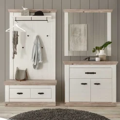 Wohnen 214x200x45 Dielenmöbel Kombi - Nedita (vierteilig)