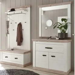 Wohnen 214x200x45 Dielenmöbel Kombi - Nedita (vierteilig)