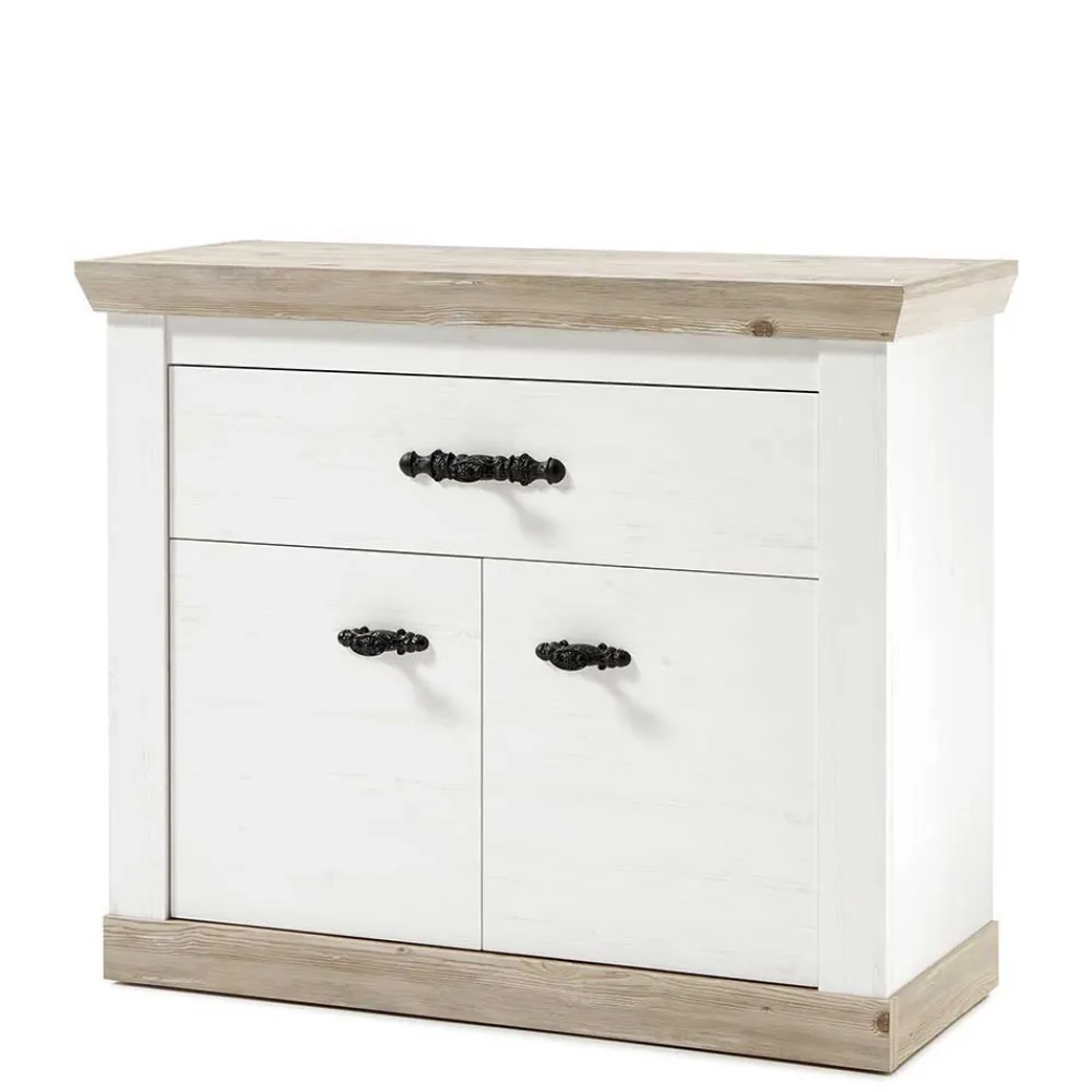 Wohnen 214x200x45 Dielenmöbel Kombi - Nedita (vierteilig)