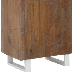 Wohnen Wohnzimmer-Regale|Esszimmerregale*55x140x35 Dunkles Regal aus Kiefer Massivholz - Lavagna