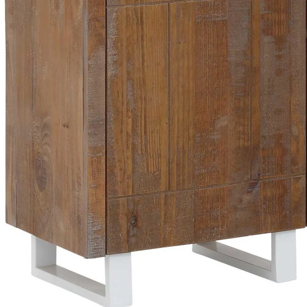 Wohnen Wohnzimmer-Regale|Esszimmerregale*55x140x35 Dunkles Regal aus Kiefer Massivholz - Lavagna