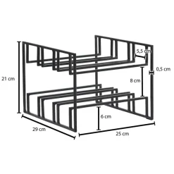 Wohnen Küchenregale|Esszimmerschränke*29x21x25 Eisen Weinregal mit sechs Flaschen - Renema