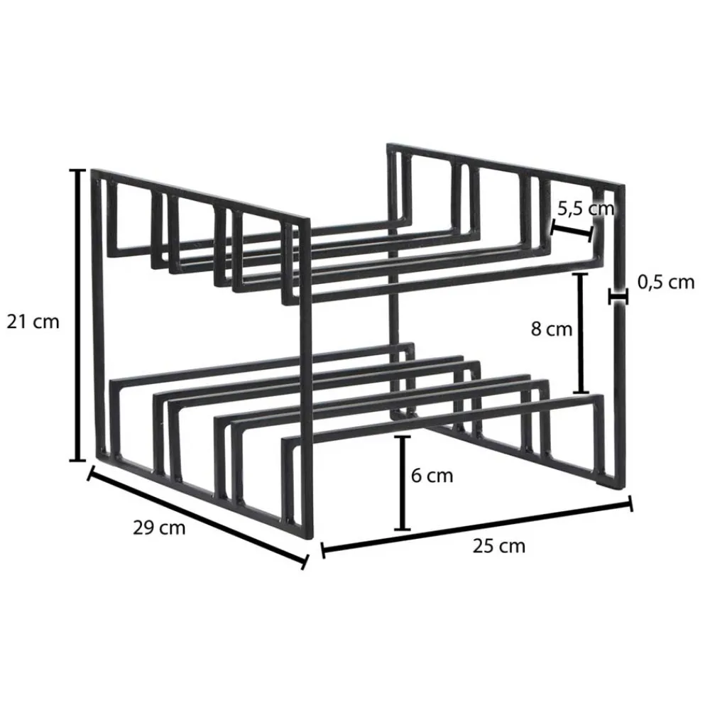 Wohnen Küchenregale|Esszimmerschränke*29x21x25 Eisen Weinregal mit sechs Flaschen - Renema