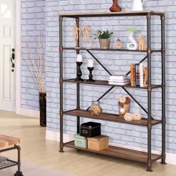 Wohnen 124x180x50 Factory Regal mit vier Fächern - Nenvia