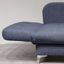 Wohnen 182x79x86 Federkern Schlafsofa in Blau - Curtici