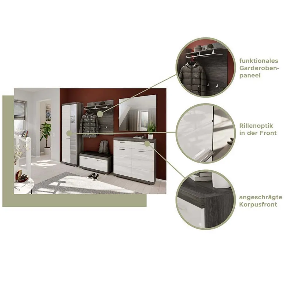 Wohnen Spiegel|Flurspiegel*90x87x2 Flurspiegel in Grau - Nancys