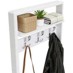 Wohnen 60x192x12 Garderobe aus Massivholz in Weiß - Oranias