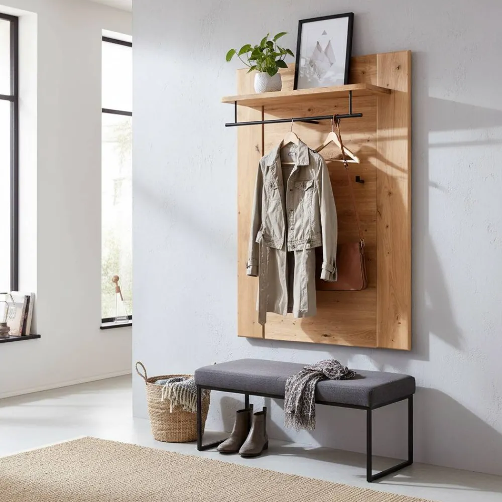 Wohnen Bürogarderoben*85x122x27 Garderobe in Eiche Nachbildung - Larinca