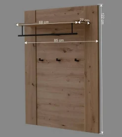 Wohnen Bürogarderoben*85x122x27 Garderobe in Eiche Nachbildung - Larinca