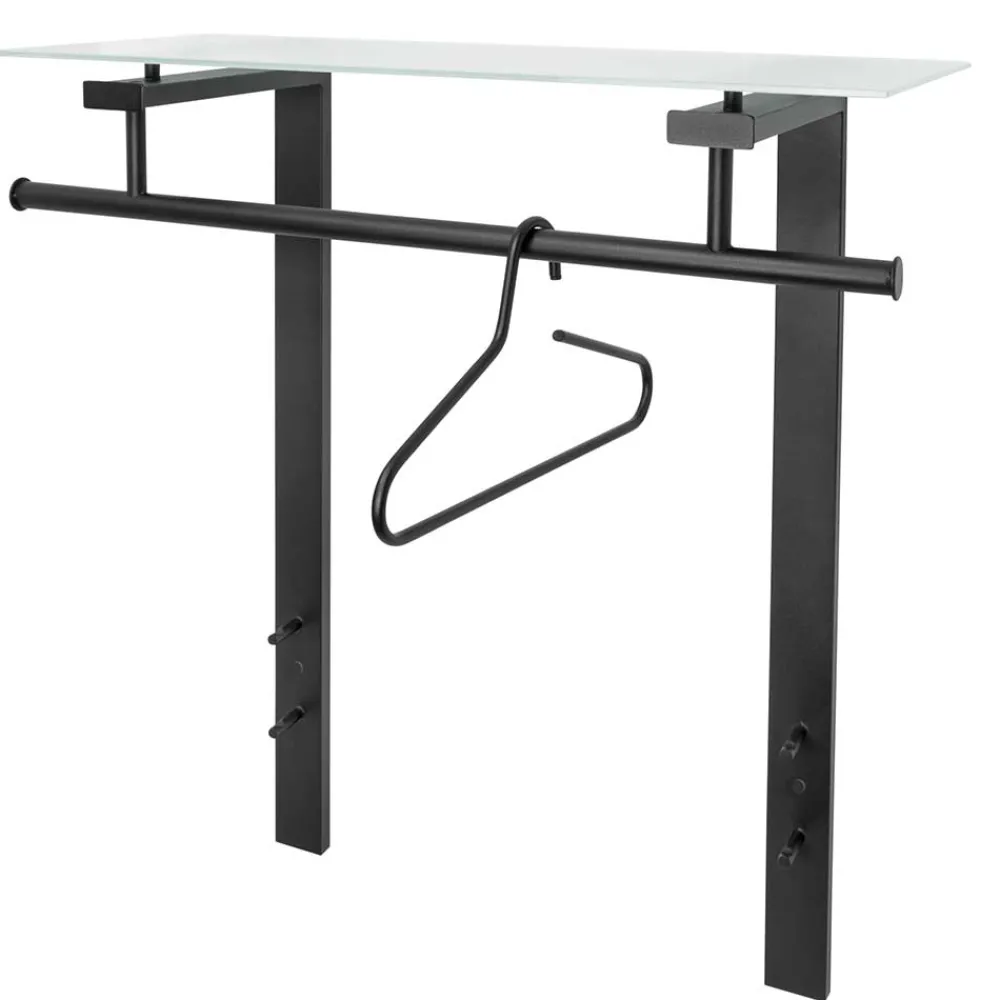 Wohnen 80x90x33 Garderobe mit Glas Hutboden - Justina