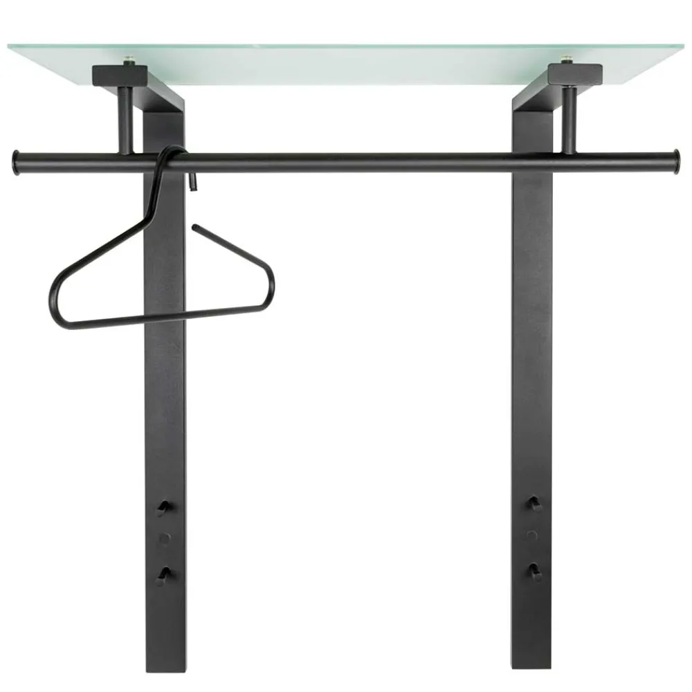 Wohnen 80x90x33 Garderobe mit Glas Hutboden - Justina