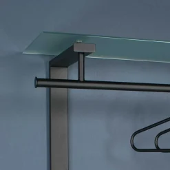 Wohnen 80x90x33 Garderobe mit Glas Hutboden - Justina