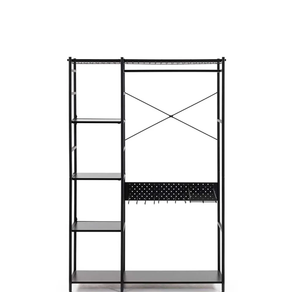 Wohnen 120x182x45 Garderoben Regal mit Stange - Nalisha