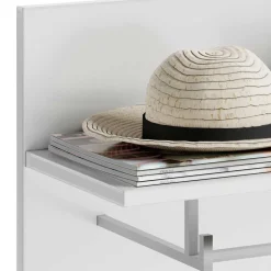 Wohnen Bürogarderoben*60x49x26 Garderobenpaneel mit 4 Kleiderhaken & Stange - Sumatra