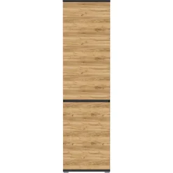 Wohnen 54x200x40 Garderobenschrank in Wildeiche & Grau - Orsecca