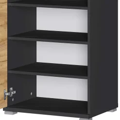 Wohnen 54x200x40 Garderobenschrank in Wildeiche & Grau - Orsecca
