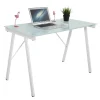 Wohnen Bürotische*113x73x58 Glas Schreibtisch mit Vierfußgestell - Isacco