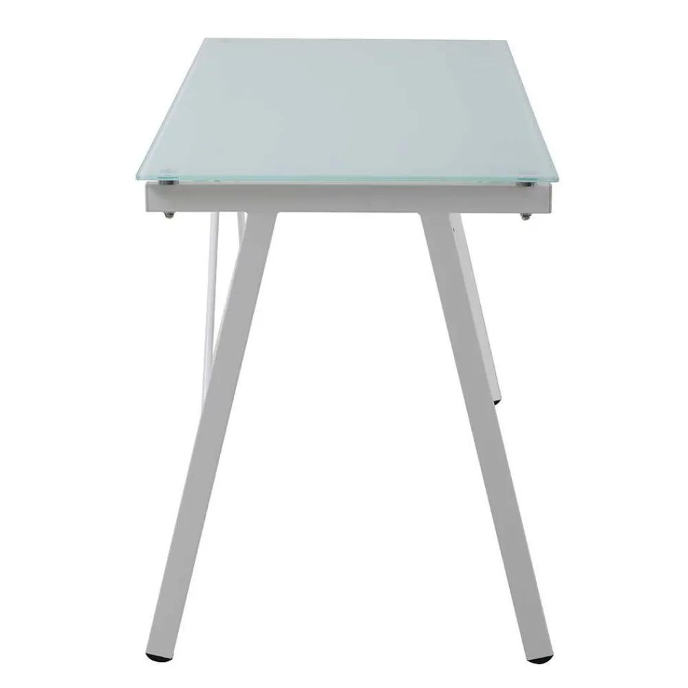 Wohnen Bürotische*113x73x58 Glas Schreibtisch mit Vierfußgestell - Isacco
