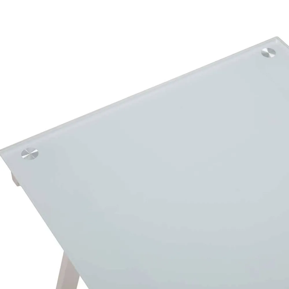 Wohnen Bürotische*113x73x58 Glas Schreibtisch mit Vierfußgestell - Isacco