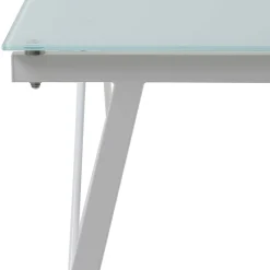 Wohnen Bürotische*113x73x58 Glas Schreibtisch mit Vierfußgestell - Isacco