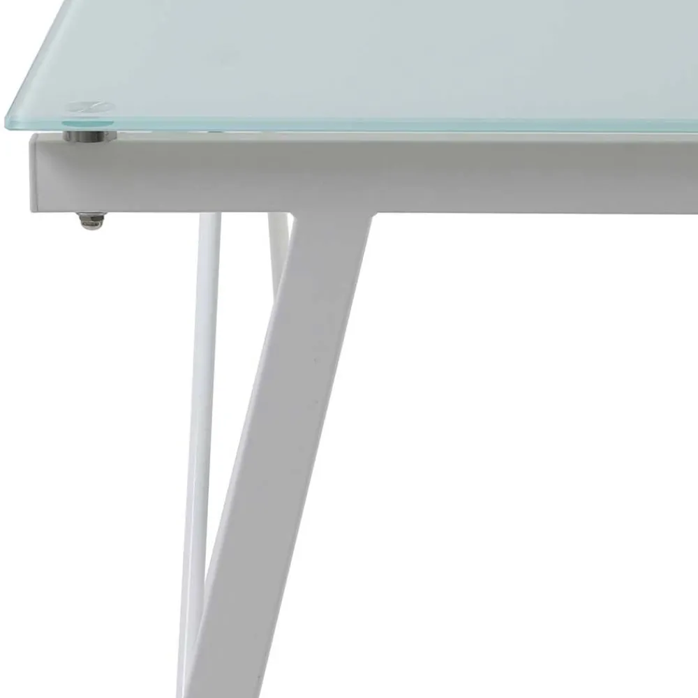 Wohnen Bürotische*113x73x58 Glas Schreibtisch mit Vierfußgestell - Isacco