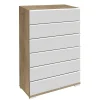 Wohnen 75x120x42 Große Hochkommode mit sechs Schubladen - Nuetran