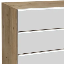 Wohnen 75x120x42 Große Hochkommode mit sechs Schubladen - Nuetran