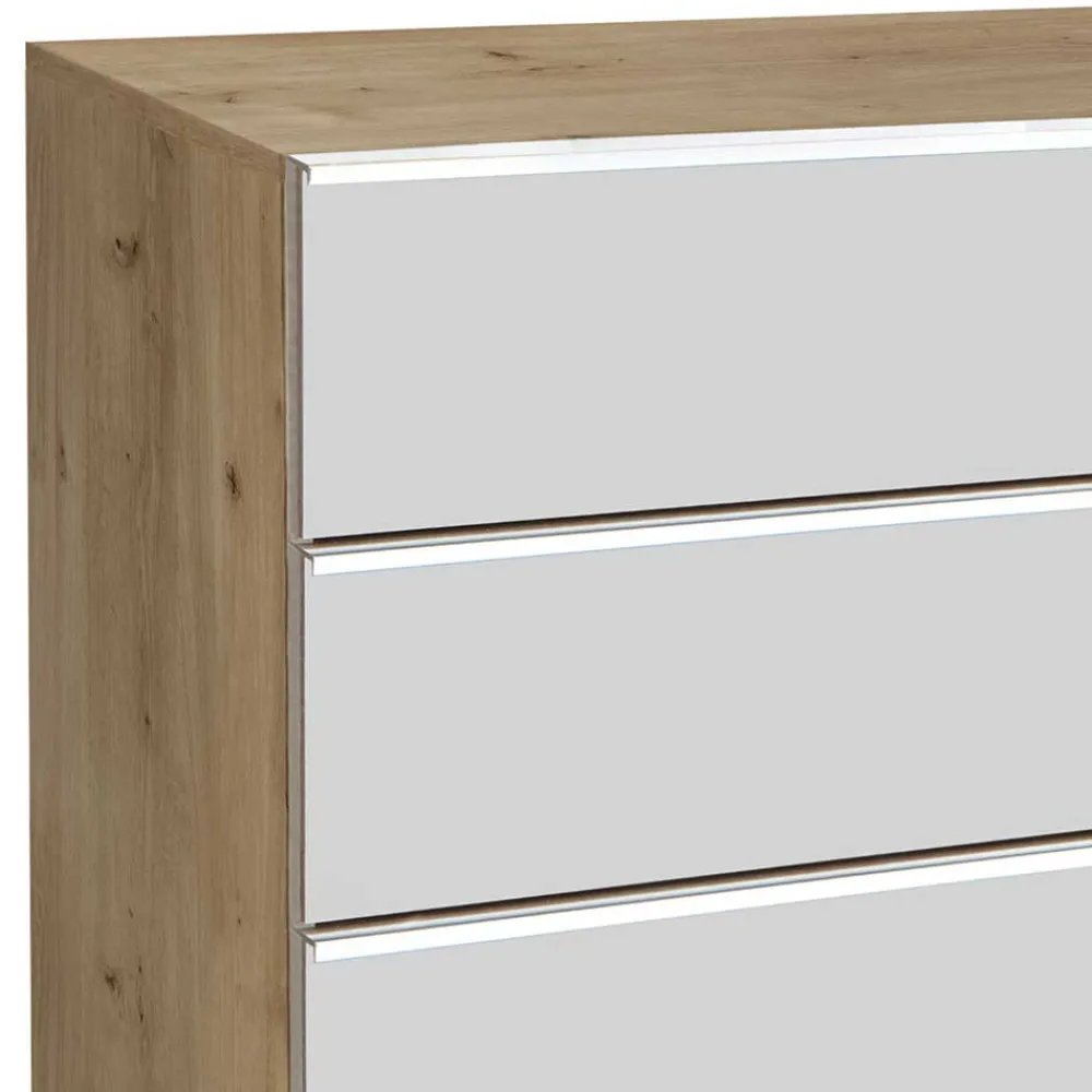 Wohnen 75x120x42 Große Hochkommode mit sechs Schubladen - Nuetran