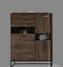 Wohnen Sideboards & Kommoden|Sideboards & Kommoden*110x148x38 Highboard im Factory Style - Xindus
