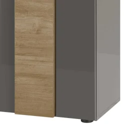 Wohnen Sideboards & Kommoden|Küchenschränke*78x116x44 Highboard in Dunkelgrau Hochglanz - Eracosta