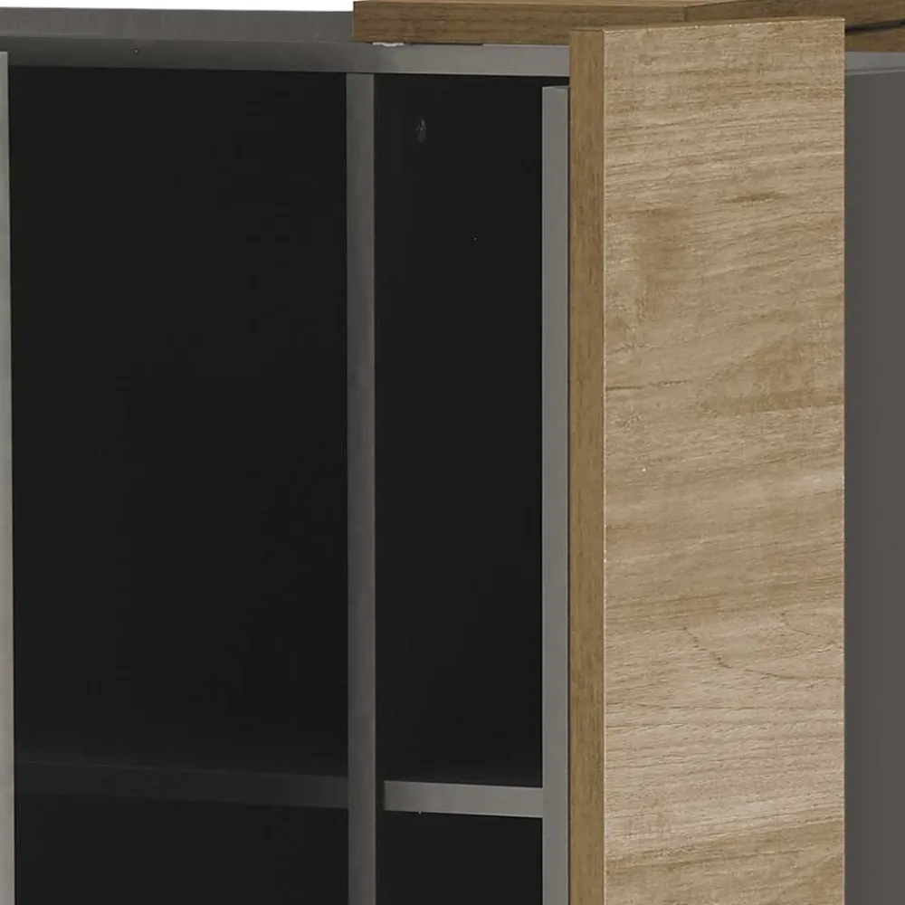 Wohnen Sideboards & Kommoden|Küchenschränke*78x116x44 Highboard in Dunkelgrau Hochglanz - Eracosta
