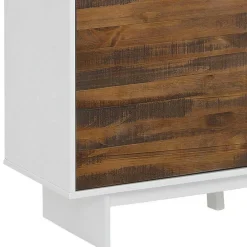 Wohnen Flurkommoden|Esszimmerschränke*100x120x35 Highboard in Weiß & Kiefer dunkel - Chihu