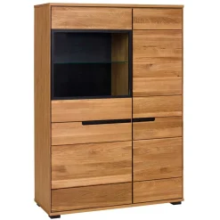 Wohnen Esszimmerschränke|Highboards*102x148x42 Highboard mit Glas Einsatz - 4-türig - Sennya