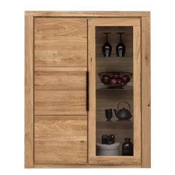 Wohnen Sideboards & Kommoden|Sideboards & Kommoden*108x141x40 Highboard mit Glaseinsatz - Nelenia