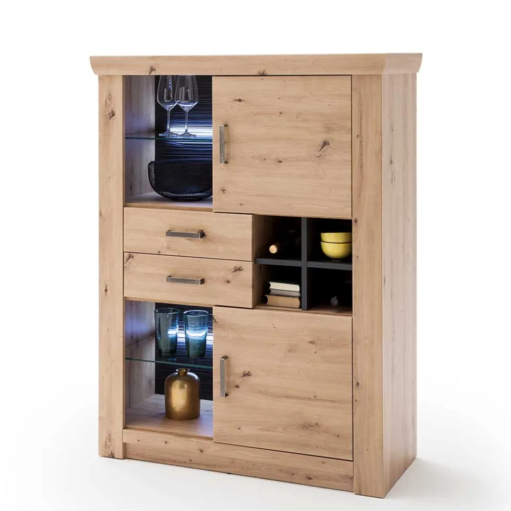 Wohnen Sideboards & Kommoden|Sideboards & Kommoden*110x146x45 Highboard mit offenen Fächern - Wykina