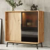 Wohnen 101x101x45 Highboard mit Schiebetüren - Fabiella