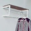Wohnen 76x26x34 Hängegarderobe in Weiß & Eiche - Marcios