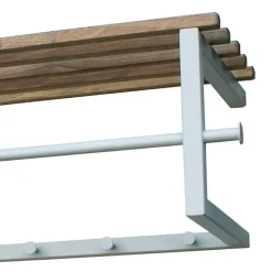 Wohnen 76x26x34 Hängegarderobe in Weiß & Eiche - Marcios