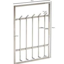 Wohnen 60x100x8 Hängende Garderobe aus Metall - modern - Marano