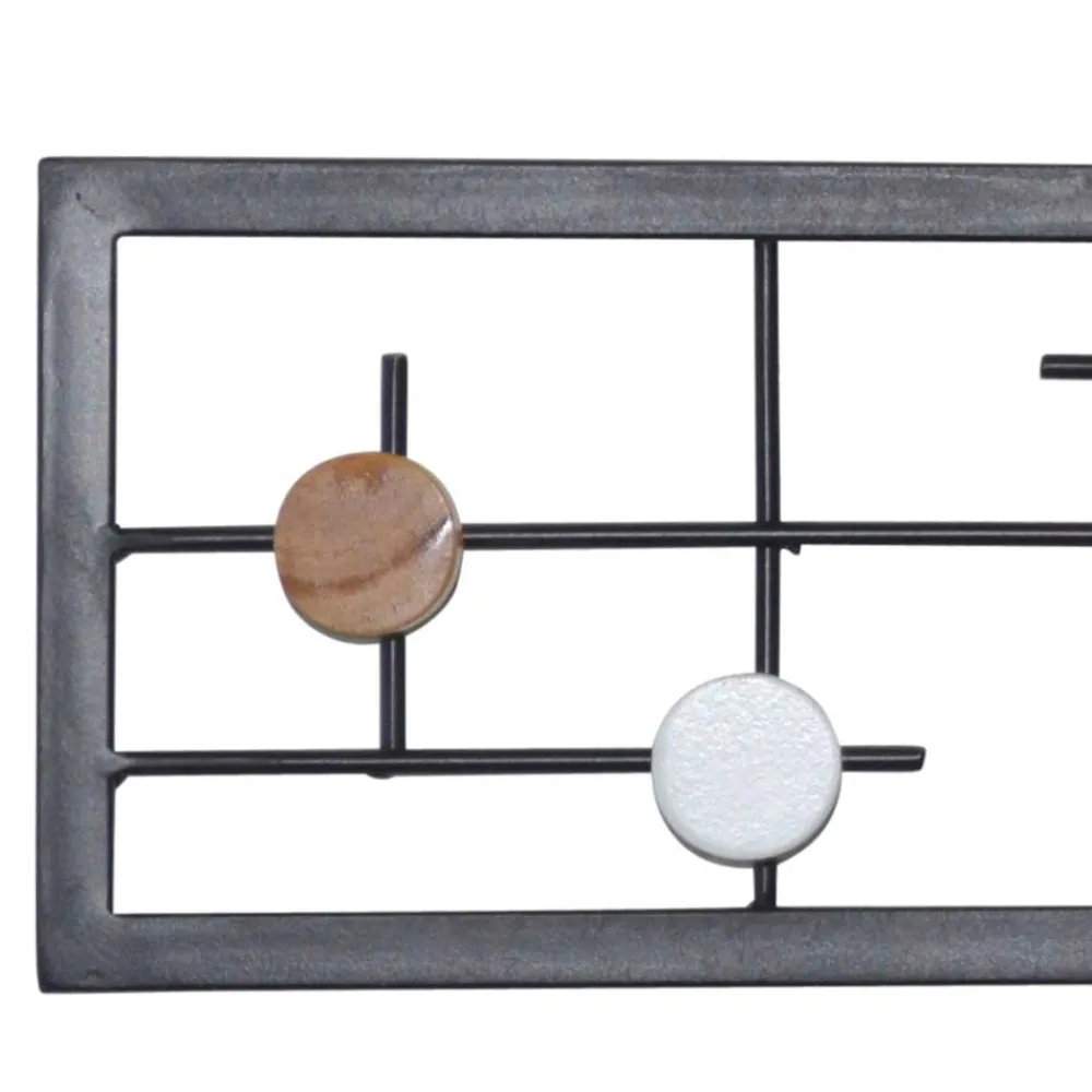 Wohnen 60x16x6 Hängende Garderobe mit 6 Kleiderhaken - Yucio