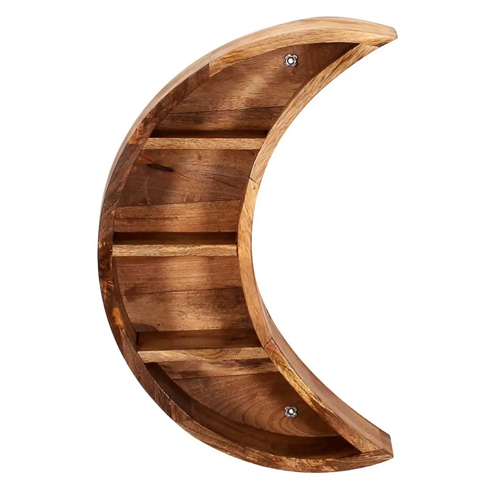 Wohnen Naturholzmöbel|Designermöbel*40x60x13 Hängendes Regal Mondsichel Design - Bageria